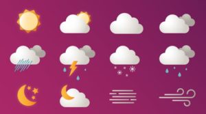 12 Vector Weather Icons