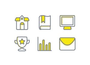 6 Minimal Resume Icons Vector