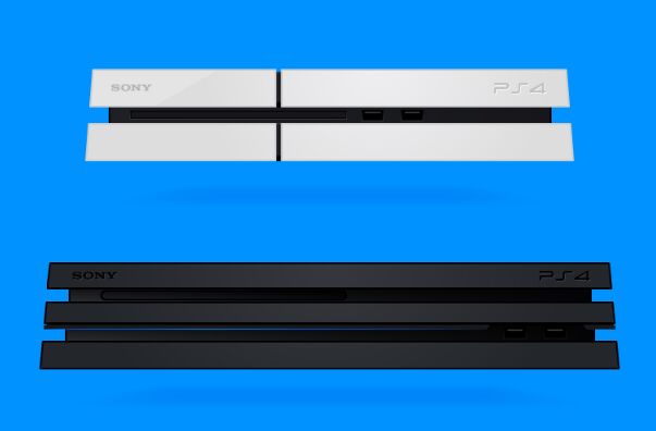 PlayStation 4 Slim & Pro Vector Templates