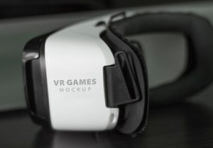 Realistic VR Games Mockup PSD