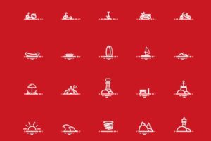 40 Minimal Holiday Icons PSD
