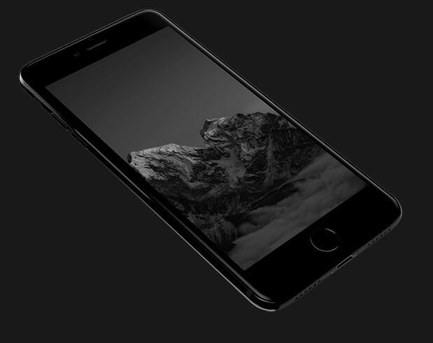 Jet Black iPhone 7 PSD Template