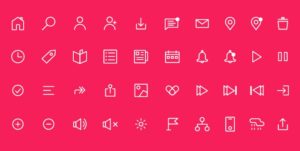 40+ Web App UI Icons Vector