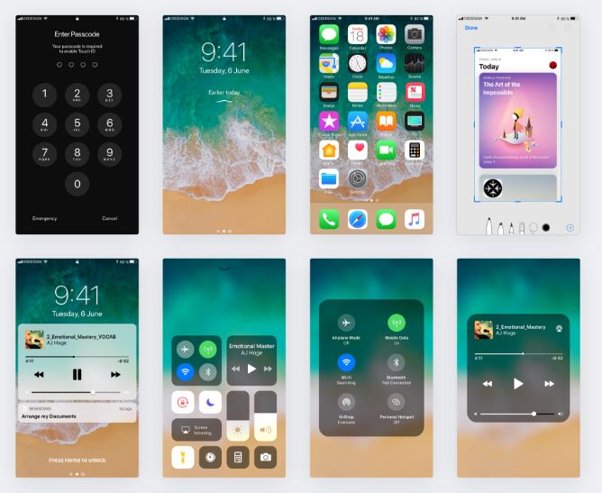 Apple iOS11 GUI Kit