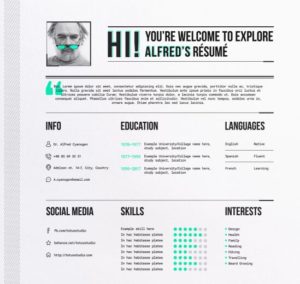 Minimal Modern Resume Vector Template