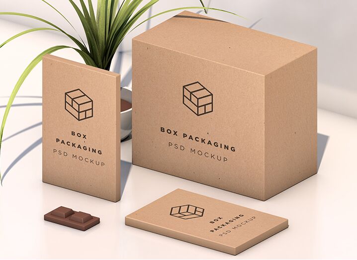 Isometric Packaging Box Mockup