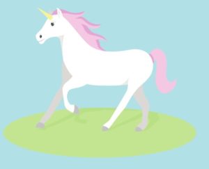 Flat Unicorn Vector Illustration
