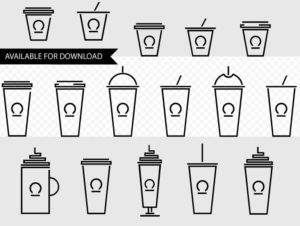 Coffee Cup Icon Set (PNG+SVG)