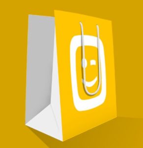 Editable Flat Shopping Bag PSD Mockup