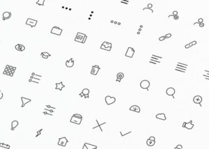 Iconography Line Icon Set Vector