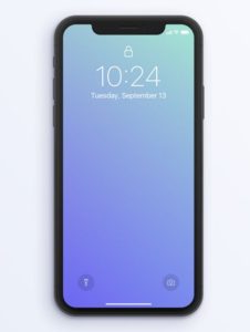 iPhone X Lock Screen Mockup PSD