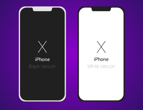 Light iPhone X Clay Mockup PSD