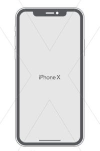 Flat iPhone X Vector Template