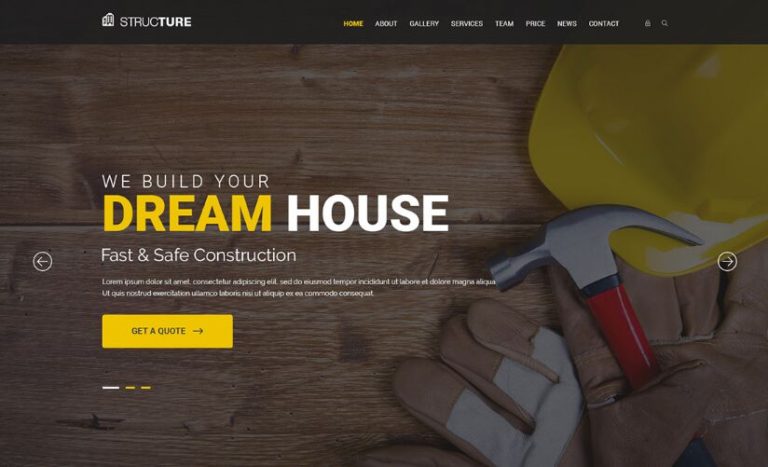 Construction Web Template PSD