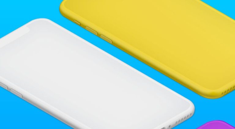 Matte Clay iPhone X Mockup PSD