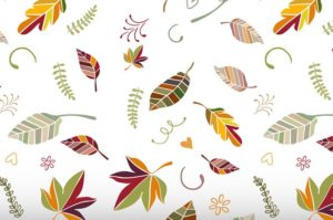 Minimal Autumn Leaves Vector Pattern