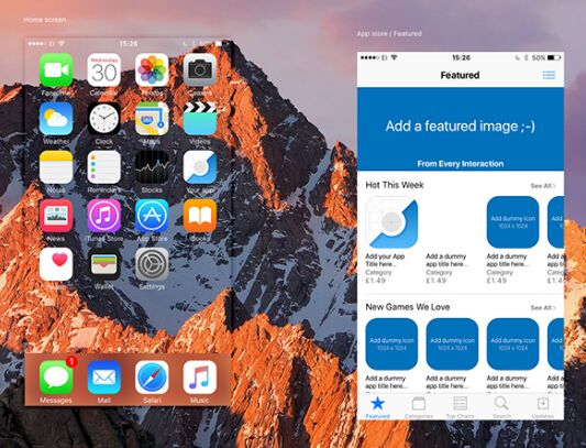 iOS App Screen Mockup And Icon Template PSD