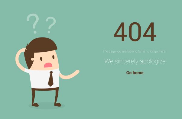 Creative 404 Not Found Template PSD