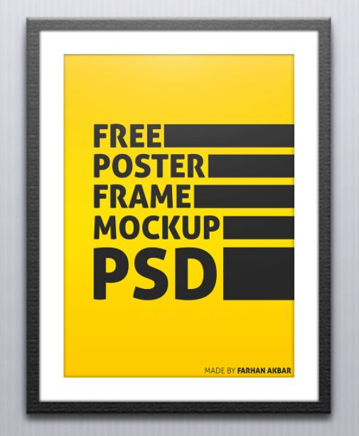 Customizable Wall Poster And Frame PSD Mockup