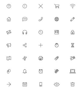 84 Thin Line Icons Vector