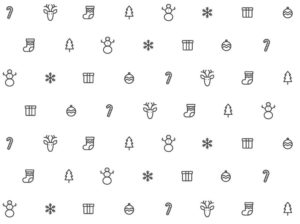 Christmas Icons Pattern Vector