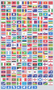 227 Flat National and Regional Flags Vector
