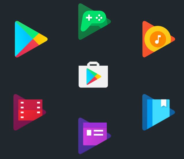 7 Google Play PSD Icons