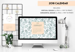 2 Print-ready Calendar 2018 Templates