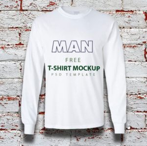 Man T-Shirt Realistic Mockup PSD