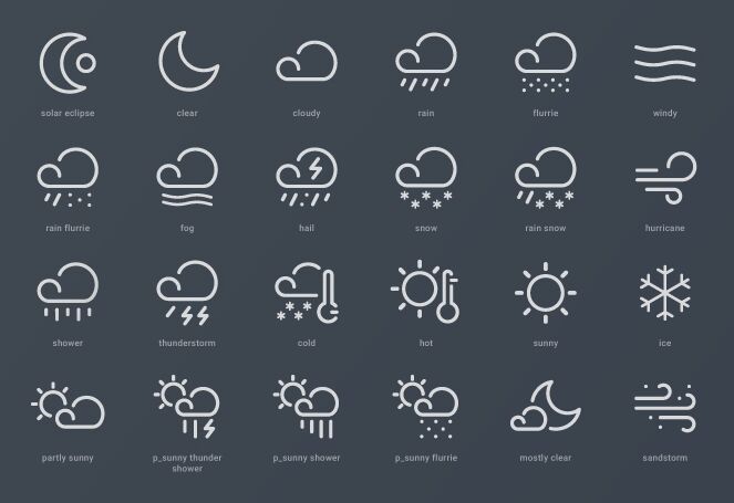 24 Creative Weather Vector Icons