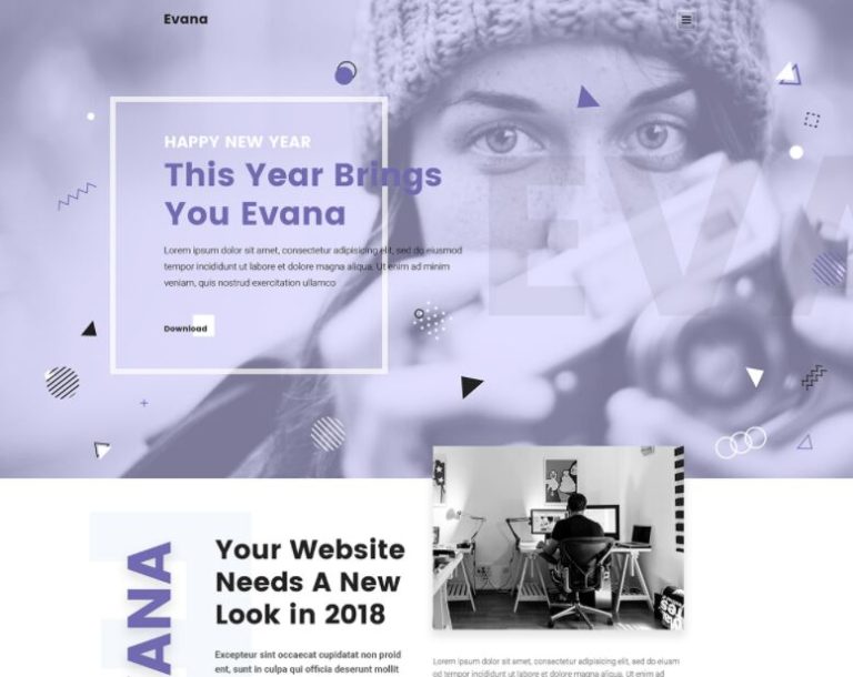 Evana Agency Web Template PSD