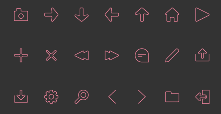 21 Simple UI UX Icons Vector