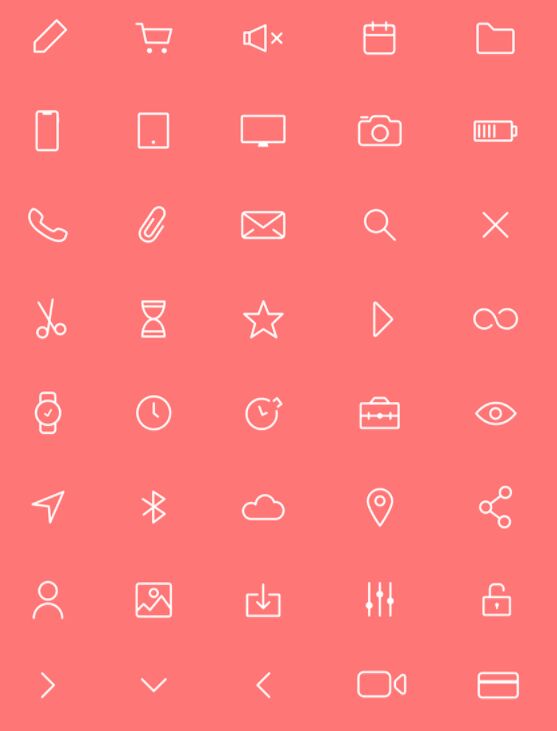 40 Minimal UI Icons (AI+Sketch)