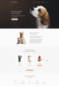 Animal Shelter Website Template PSD