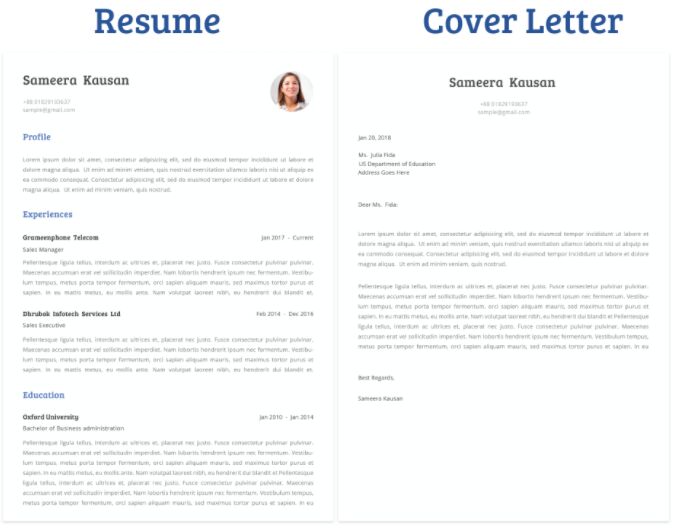 Minimal Clean Resume Cover Letter Template