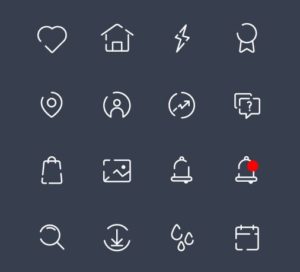 16 Minimal UI Icons For Illustrator
