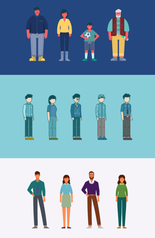 Flat Character Set Vector