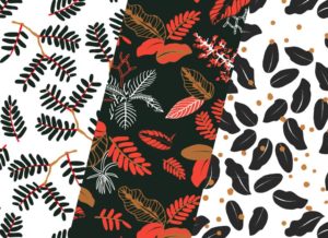 Vintage Leaves Patterns Vector