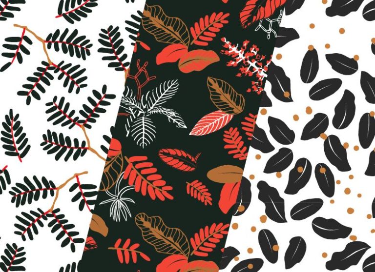 Vintage Leaves Patterns Vector
