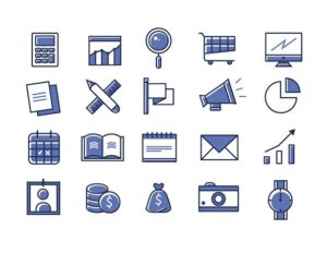 20 Minimal Office Vector Icons