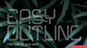 Minimal Outline Display Font