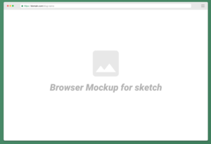 Minimal Web Browser Mockup For Sketch