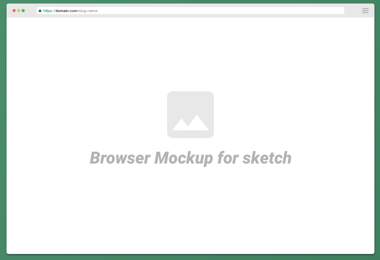 Minimal Web Browser Mockup For Sketch