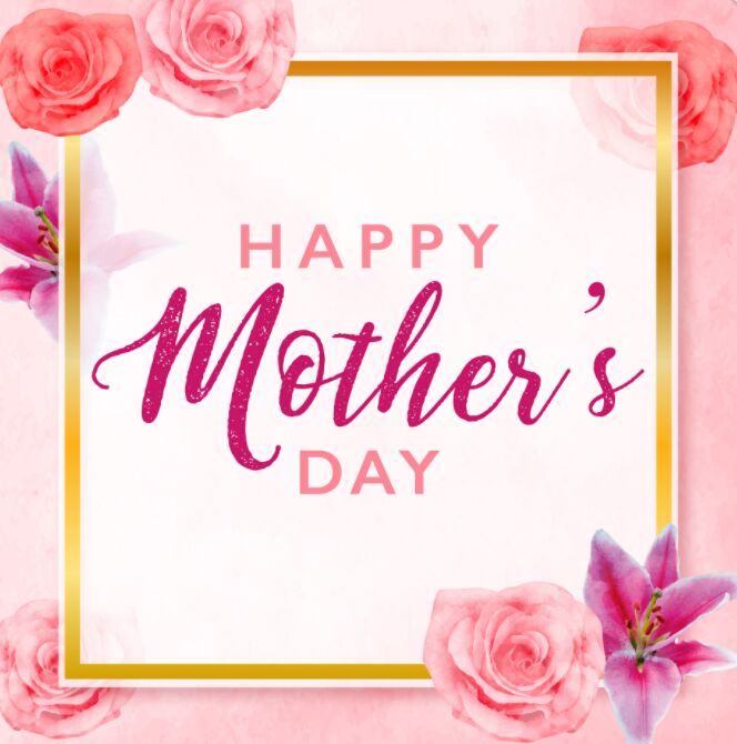 Mother's Day Greeting Card Template Vector