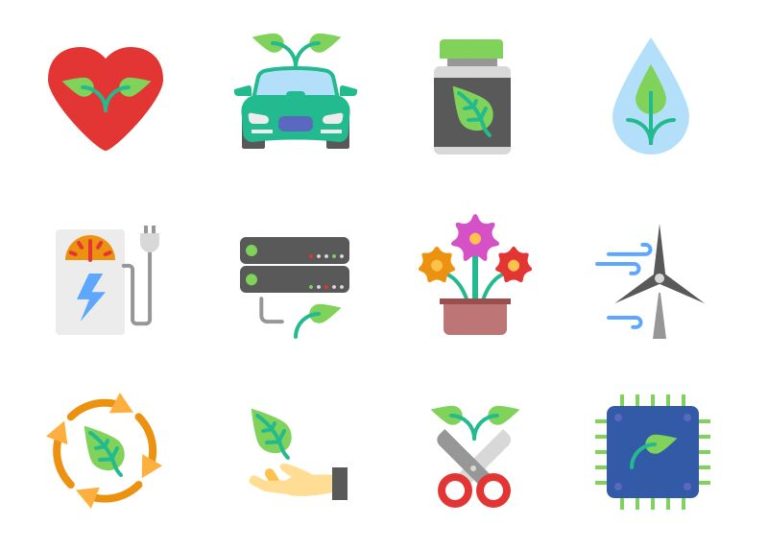 Flat Ecology Icon Pack