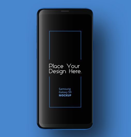 Dark Samsung Galaxy S9 PSD Mockup
