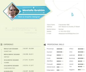 High-res Designer Resume CV Mockup PSD