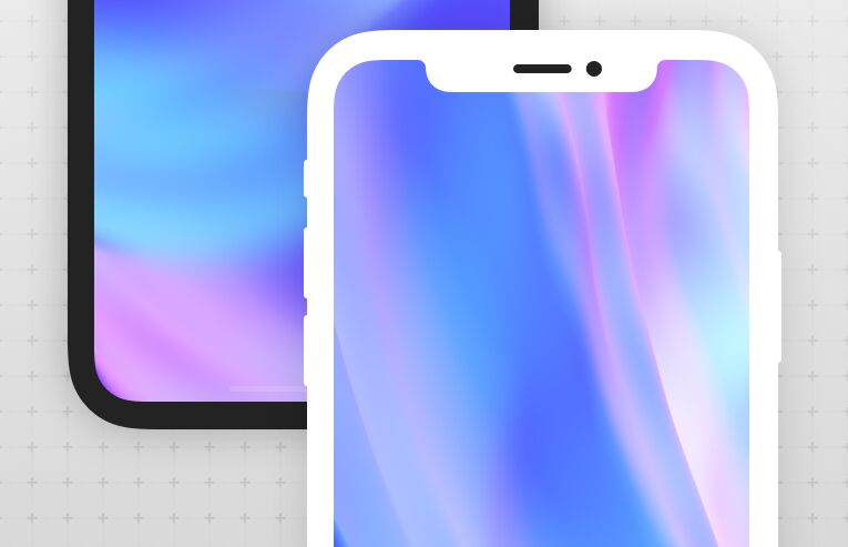 Light Dark iPhone X Template Sketch