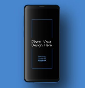 Dark Standing Samsung Galaxy S9 PSD Mockup