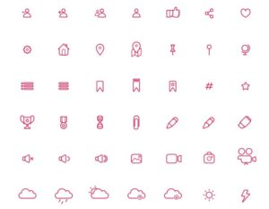 200 Pixel-perfect UI Icons